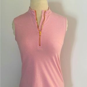 Allie Burke Ladies S Sleeveless Mock 1/4 Zip Golf Tennis Pickelball Top NEW NWT